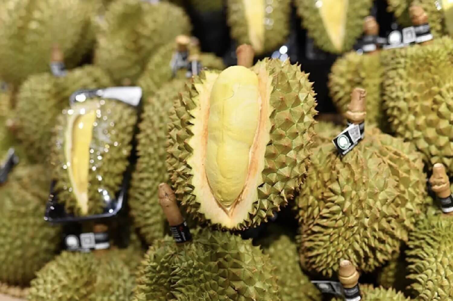 Trying durian in Bangkok