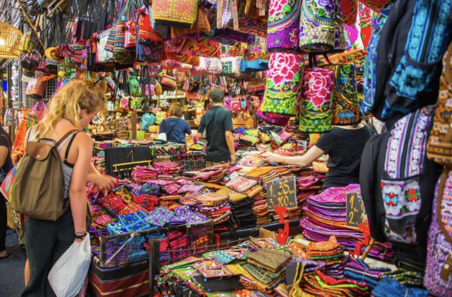 Chatuchak Weekend Market in Bangkok with friends