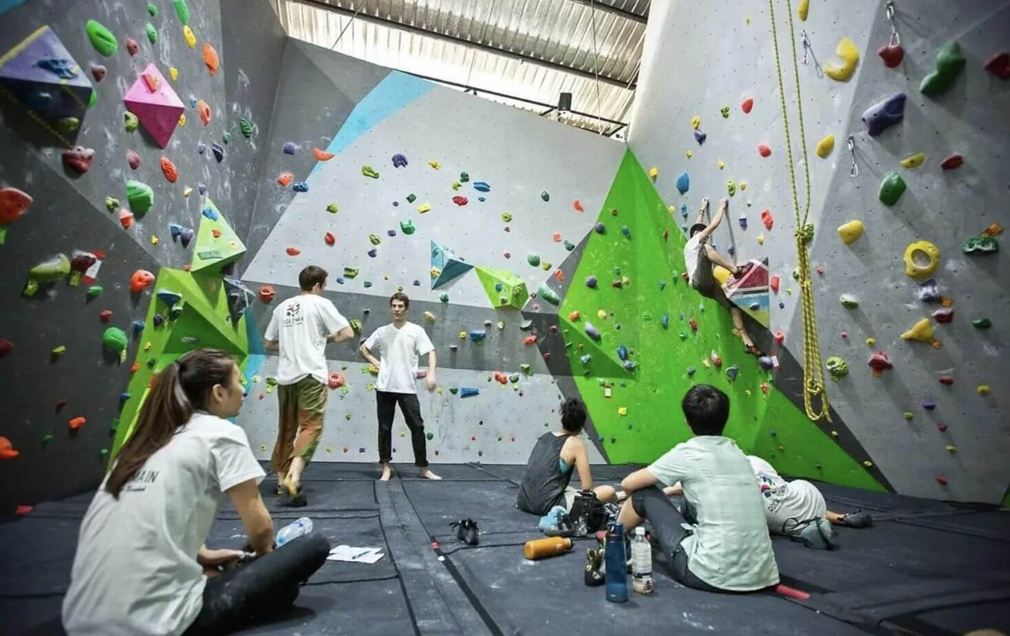 Rock climbing in Bangkok with friends