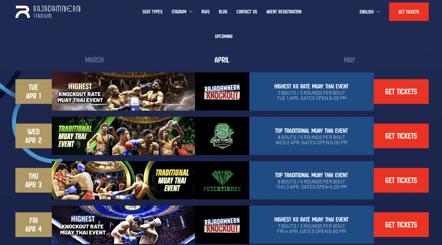 How to buy Muay Thai tickets
