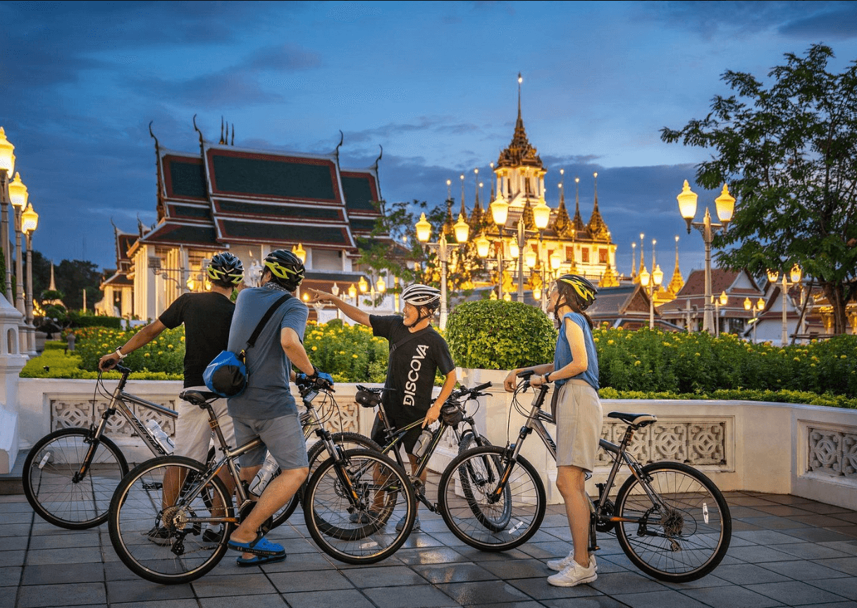Night Bike Tour Through Old Bangkok